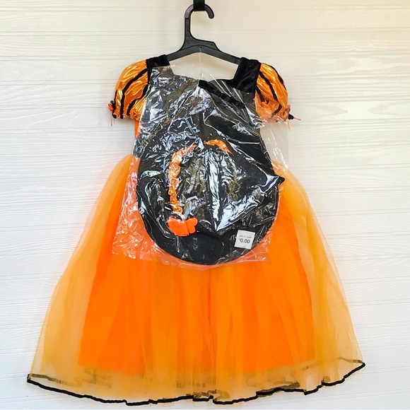 NWT Hyde & Eek Orange Fancy Witch Costume w/ Hat. Size Small (4-7) - Picture 3 of 5
